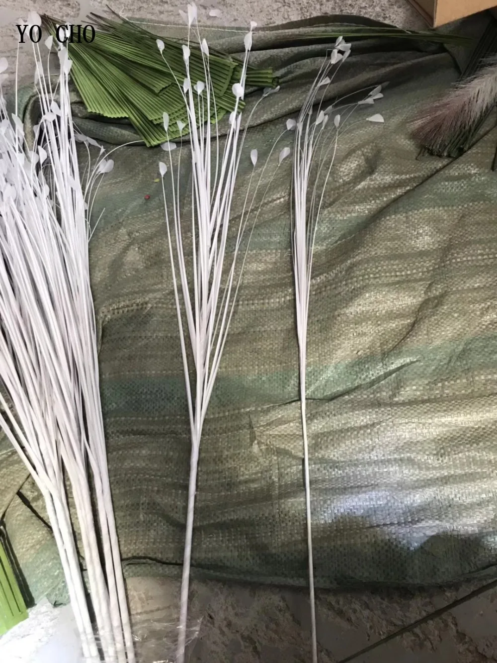115 см 25 главы Mini искусственная Калла букет поддельные лиловые растения дома Свадебные украшения павлин трава Reed белые цветы