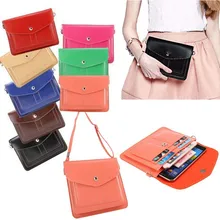 Женский кошелек для кредитных карт, чехол для телефона из искусственной кожи чехол, сумка через плечо для iPhone 6 6S 7 Plus samsung# S0009