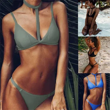 

Women Bikini Set Push-up Bra Swimsuit Suit Swimwear Bathing Beachwear Z0207