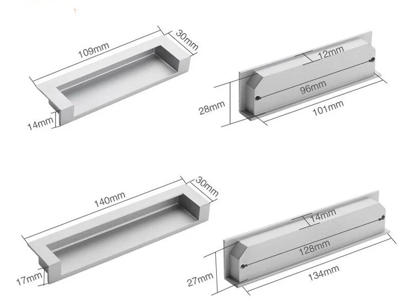 Новые рукоятки выдвижных ящиков мебели из цинкового сплава, раздвижные встраиваемые ручки для кухонного шкафа, дверные ручки и ручки, фурнитура