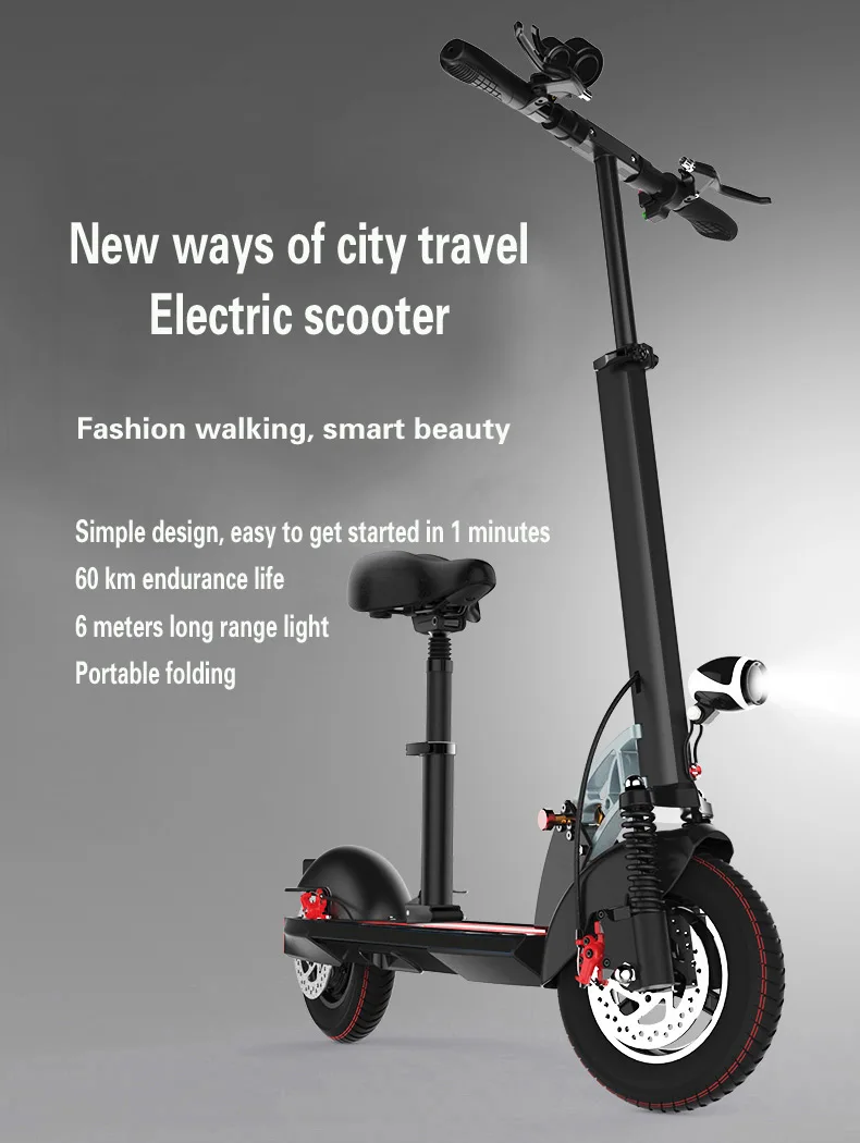 Discount Somatosensory electric powered adult electric scooter foldable 2 wheels scooter lithium electric drive Aluminum alloy 0
