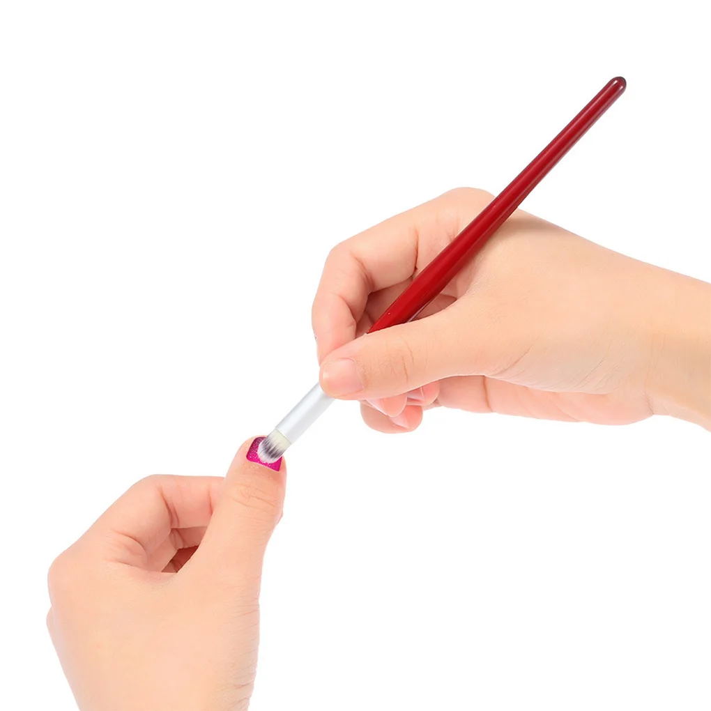 

High Guality Work Well Nails Art Tools Wood Nail Art Pens with Inclined Head Brush Nails Paint Red and white Tools