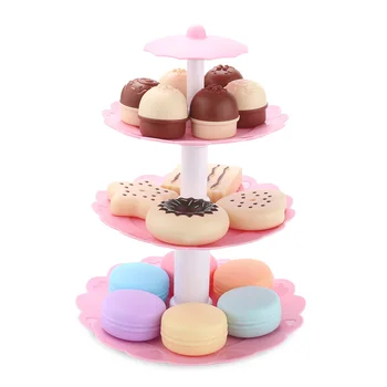 

Pretend Play Girls Pink Cake Tower Mini Cookie Food Set Plastic Kitchen Toys Kids Pretend Play Toys Birthday Gifts For Children