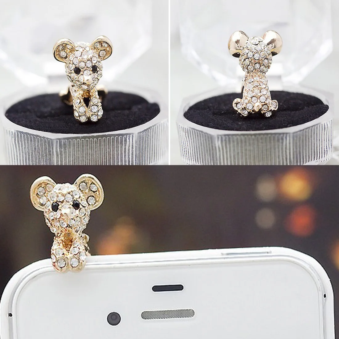 

Marsnaska New Cute Dog Design Earphone Dust Plug Dustproof Plug Caps Cell Phone Accessories For all 3.5mm Earphone