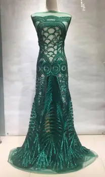 

(5 yards/lot) African net lace fabric 14 colors top selling CiCi-9401 sequins French tulle lace fabric