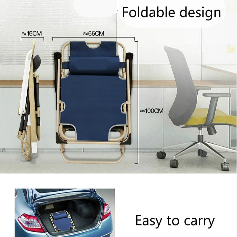  Multi-function Foldable Deck Chair Household Adjustable Folding Bed Outdoor Portable Beach Chair Ox
