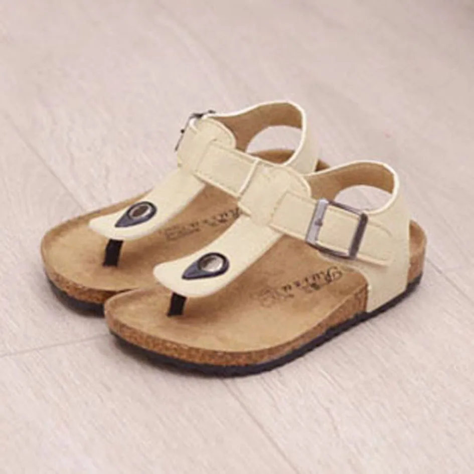 Kids Cork Sole Clogs 2017 Vintage Kids Summer Sandals Unisex Girls Flip