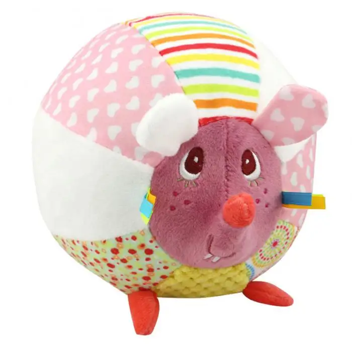 Детские плюшевые игрушки милые животные музыка шарик со звоночком утешительная музыка Плюшевый шар FJ88