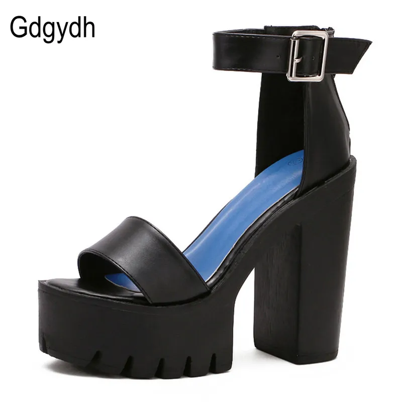 Gdgydh Sommer Knöchel riemen Sandalen Schuhe für Frauen High Heels Sandalen Plattform zurück Reiß verschluss Sandalen Mode Party Modell Show Pumps