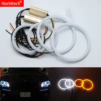 をダッジチャージャー 2005 から 2010 ホワイト & アンバー 2 色綿 LED エンジェル · Drl ターン信号光