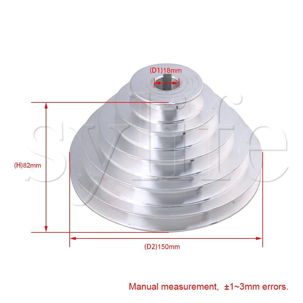 54 мм-150 мм наружный диаметр 18 мм Диаметр отверстия 12,7 мм Алюминий 5 шаг пагода шкив ремень для типа V-ремень приводной ремень