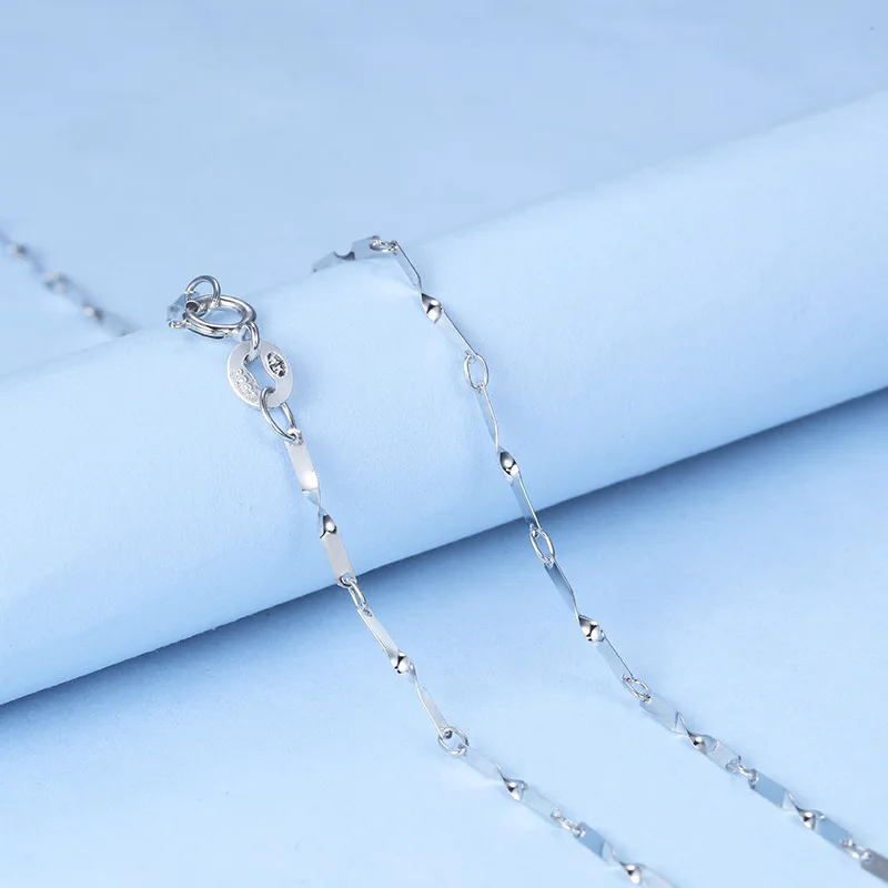 

Martick Hot Product 1.2mm Wide 925 Silver Link Chain Wonder Woman Statement Necklace Square Twisted Chain Jewelry GSC15