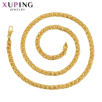 

Xuping Necklace for Women Pure Gold Color Plated European Style Bride New Arrival Fashion Jewelry Thanksgiving Gift 44804
