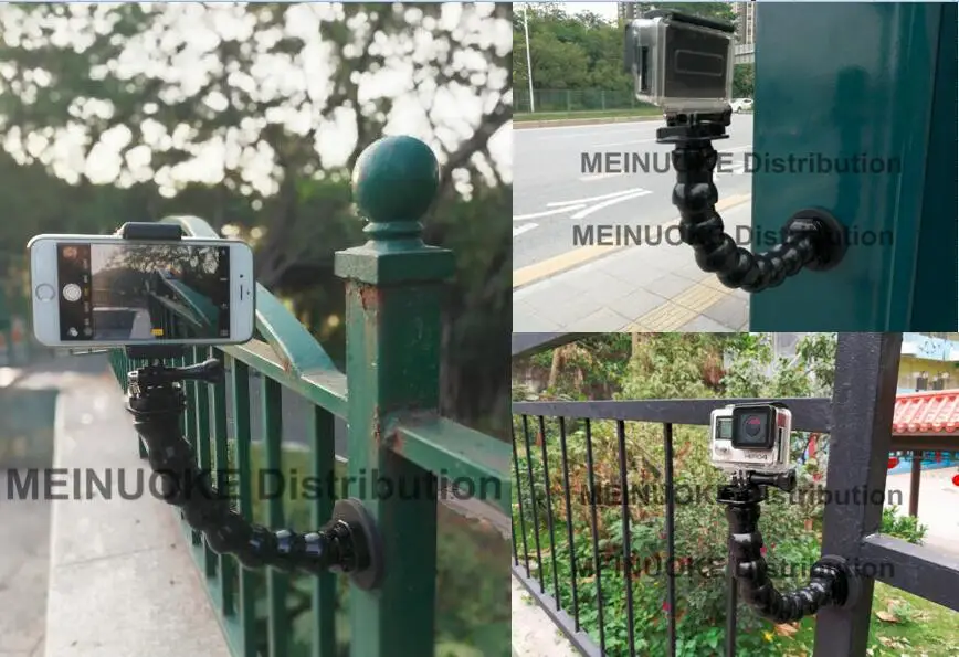 Magnetic Magnet Selfie Stick Mount w gooseneck arm for gopro hero sjcam xiao yi mi action