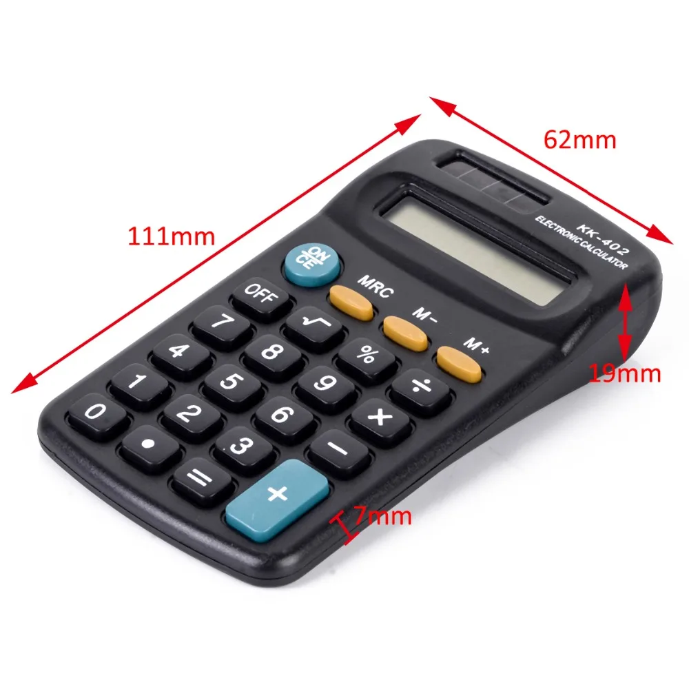 Карманный мини 8 цифровой электронный калькулятор на батарейках школьный офис