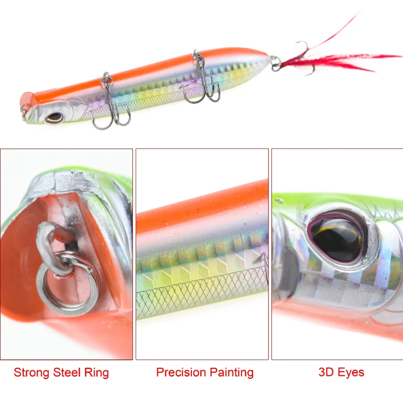 Runature Topwater Поппер приманки искусственные приманки жесткая приманка 105 мм/16 Поппер рыболовная Поппер приманка Topwater приманка наживка