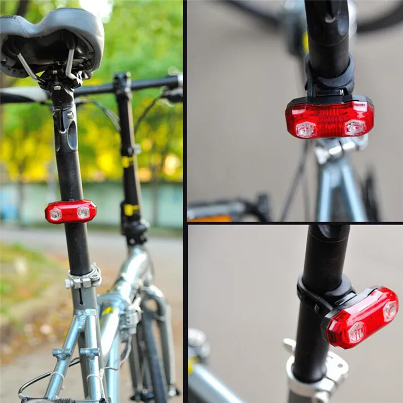 Cheap Bike Accessories Ultra Bright Road Mountain Bike Tail FlashLight Taillight Safety Warning Bicycle Rear Light Lamp Set 0