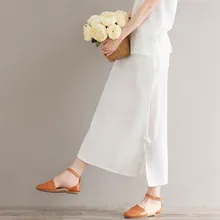 Китайский фольклорный стиль; Ретро Новинка; Лидер продаж тонкие льняные хлопковая юбка летний свободный женский с эластичной талией Белая юбка женская обувь, Большие размеры 7XL