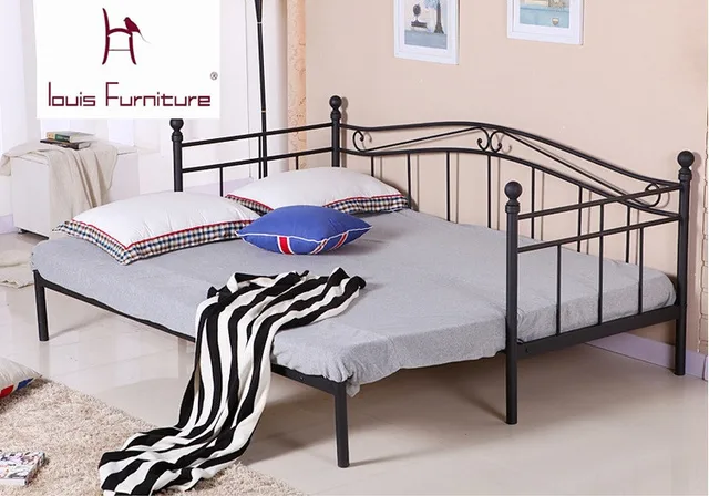 European Style Iron Bed Modern Bedroom Furniture Princess European Style Iron Bed Modern Bedroom Furniture Princess Student Sofa For Children Can Be Folded Retractable
