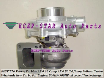 

BEST T76 Modified Universal TURBO Charger Turbine A/R 0.68 Comp A/R 0.80 800HP-900HP T4 flange V-Band Water cooled Turbocharger