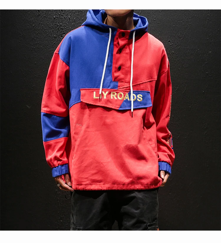 Windbreaker Jacket Men Pullover Hoodie  (12)