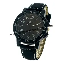 100 шт./партия, новые винтажные спортивные часы с кожаным ремешком, кварцевые брендовые Модные мужские наручные часы, Универсальные мужские часы на открытом воздухе