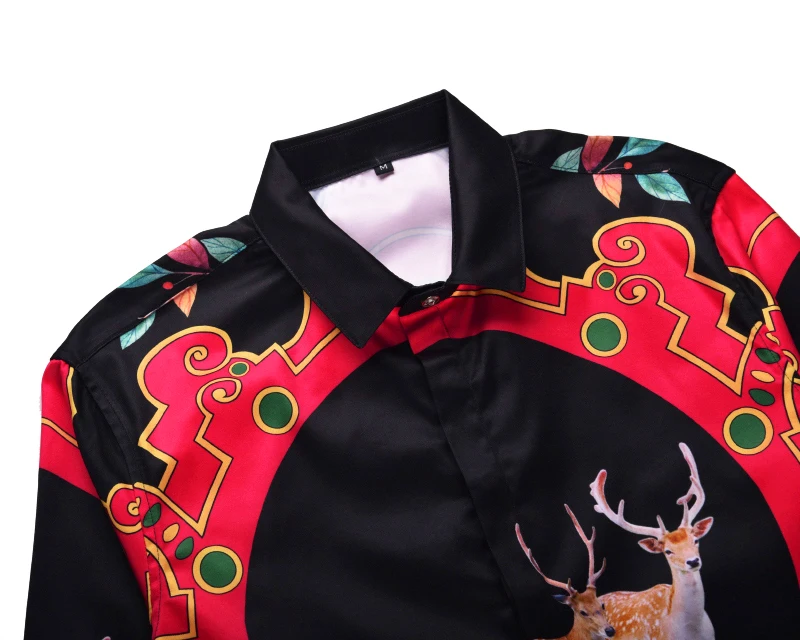XIMIWUA 2019 New Arrival Hawaiian Shirt Men's Fashion Luxury Shirts Long Sleeve Slim Fit Camisas Para Hombre