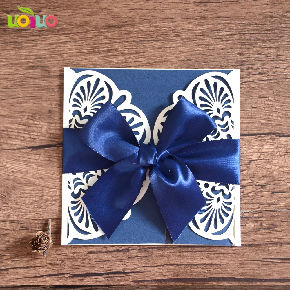 20pc Manufacturers supply wedding invitation card with laser cut design