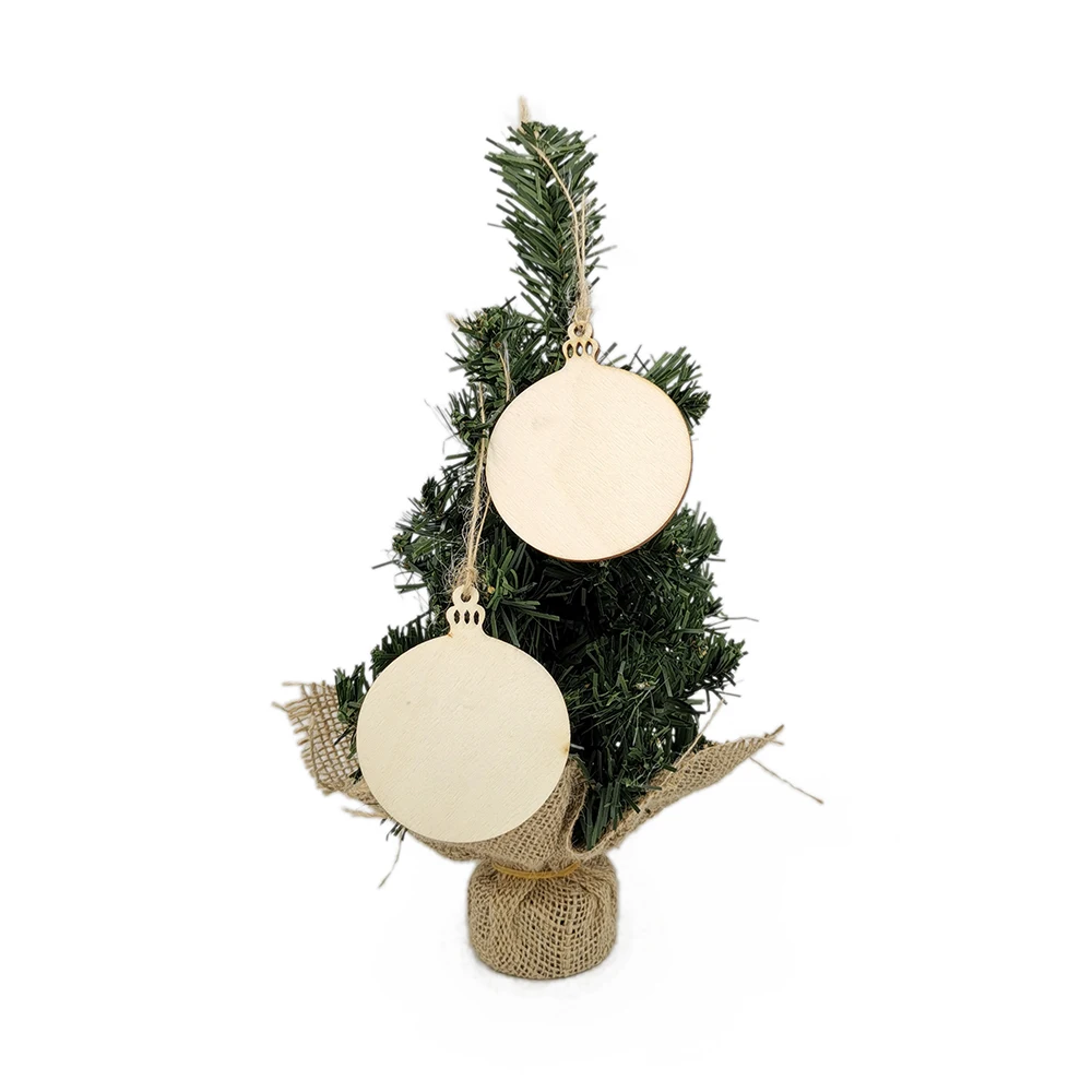 10PCS Wooden Ornaments Unfinished 3.15"Round Blank Wood Discs for DIY Christmas Ornaments Wood Crafts