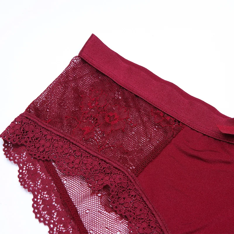 ACHEYA Big Size Sexy Lace Panties Women's Underwear Sheer Lace Briefs Knickers Soft Boxer Lace Briefs Plus Size Panty XXL XXXL