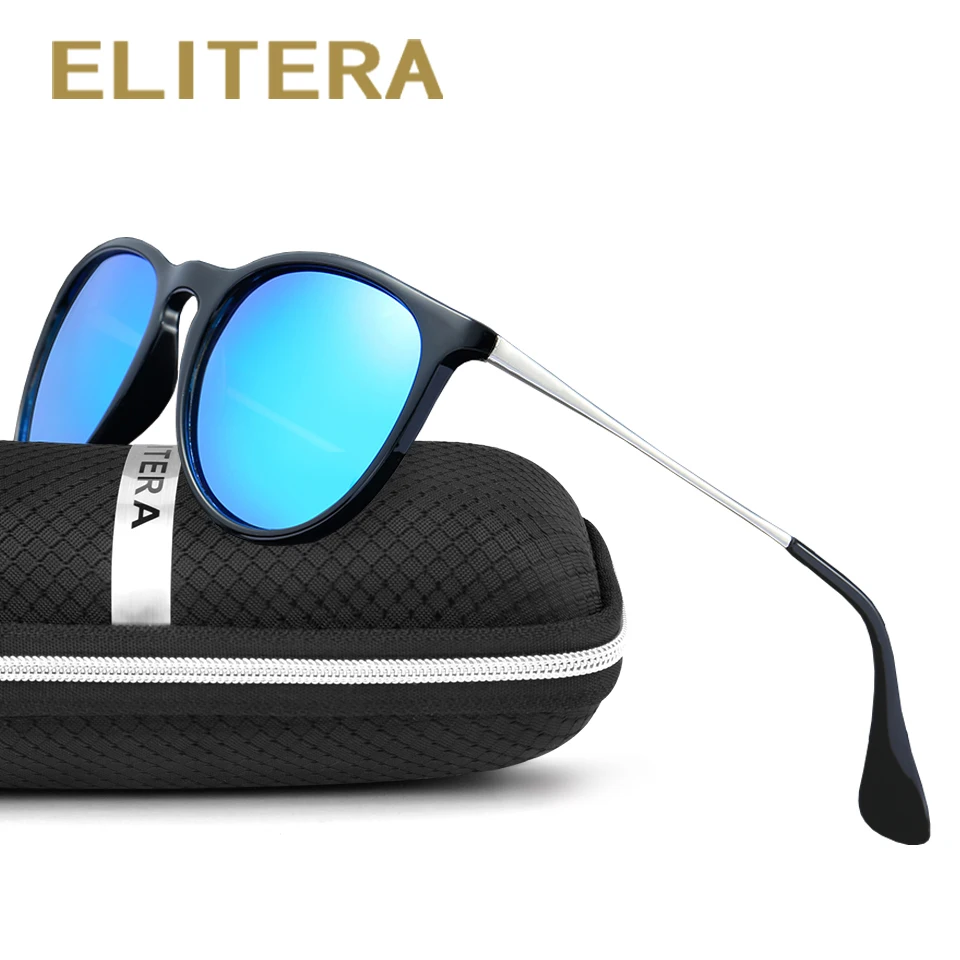 

ELITERA Retro Round Polarized Sunglasses Women Brand Designer Luxury Sun Glasses For Men Metal Frame Female oculos Male UV400