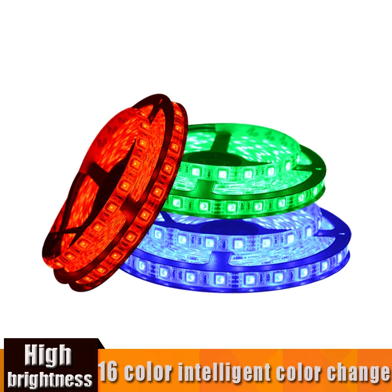 

Waterproof 5050 RGB LED Strip 5M 300 Led SMD 24 Keys IR Remote Controller 12V 5A Power Adapter Flexible Light