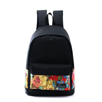

Hot Sale Fahsion Women Canvas Printing Backpack Ladies Girls Preppy Style School Book Bags For Laptop Vintage Rucksack