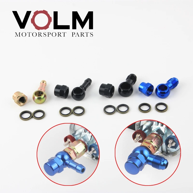 

ALUMINUM 0580254044 Fuel Pump fitting Push On Outlet Banjo male an6 Fitting Adapter