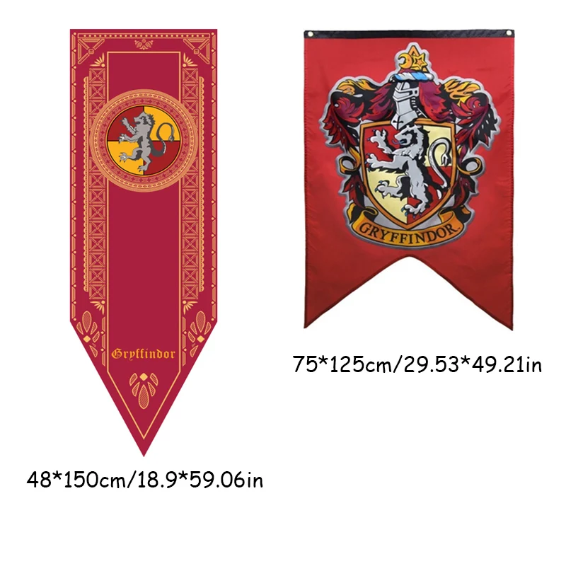 Harry Potter Flag College Banners Gryffindor Slytherin Hufflerpuff Ravenclaw Magic Home Decoration Party Supplies Kid Boy Toys