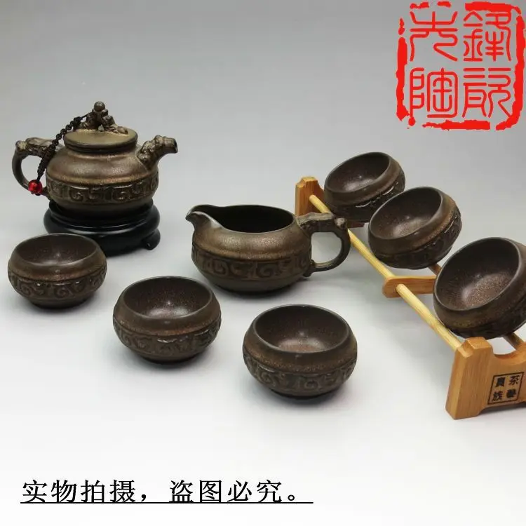 8pcs Chinese ceramic tea set with Gilt processing DEHUA exquisite workmanship wares | Дом и сад