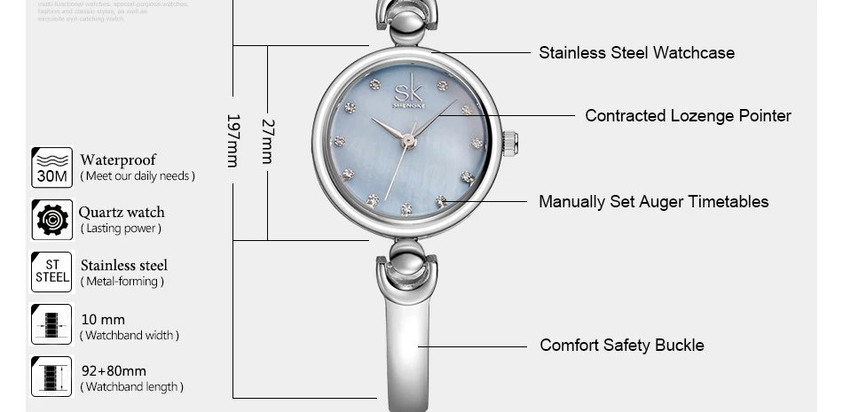 SHENGKE Reloj Mujer, модный браслет, наручные часы, тонкий скелет, ремешок, бриллиантовый циферблат, кварцевые часы для девушек, женские часы