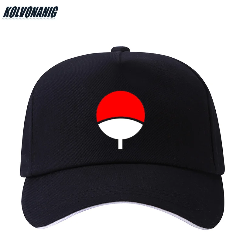

2019 Fashion Style Japanese Anime Naruto SPIRAL Uchiha Family Logo Printed Baseball Caps Hip Hop For Women Men Sunshade Hats