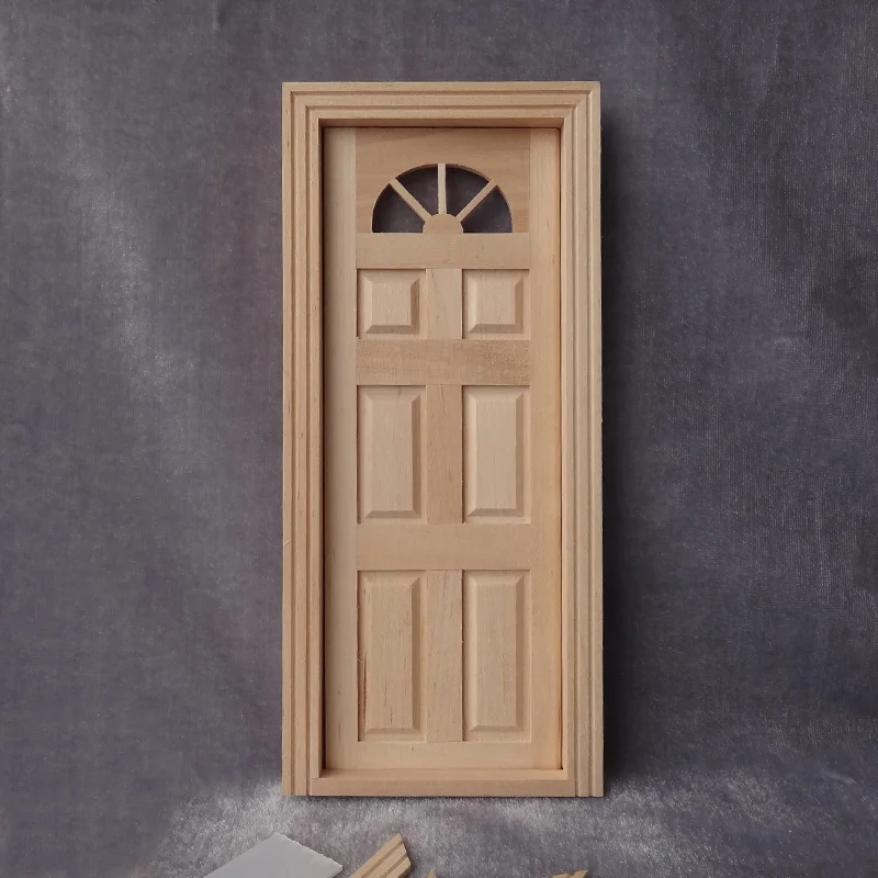 New Arrival 112 Scale Dollhouse Miniature Door Model DIY Pretend Play