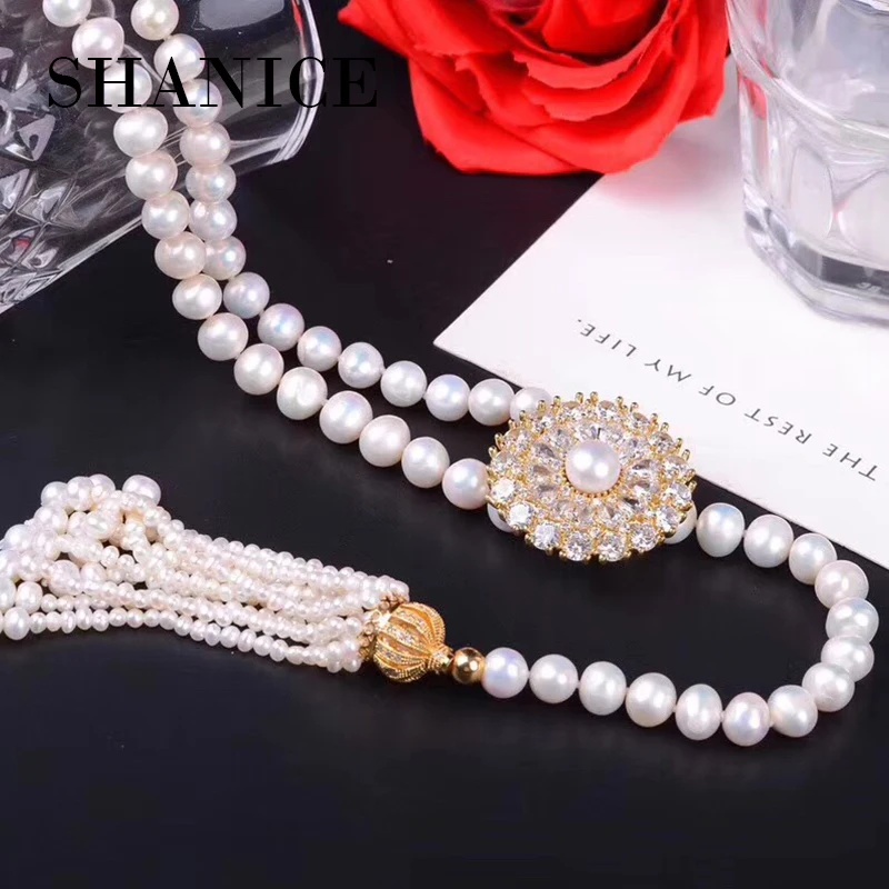 

SHANICE Round AAA Cubic Zirconia Crystal Rhinestone Pendant Accessories For Pearl DIY Bracelet Necklace Interlocking Clasp