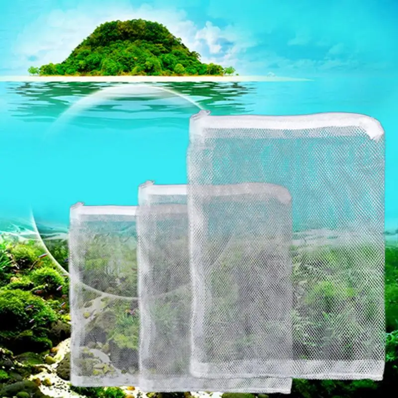 

5PCS NET Fish Tank Filter Bag Aquarium Filter Net Bag Fish Tank Supplies Zipper Cloth Bag Aquarium Accessories