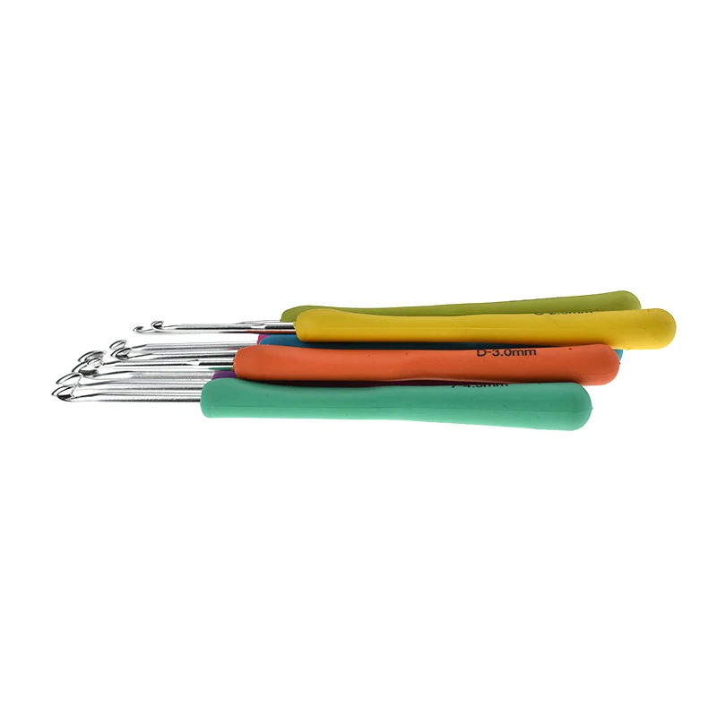 Looen 9 pcs Crochet Hook Sewing Needles ScissorsYarn Knitting Needles Set With Blue Bag Crochet Hook Sets Accessories For Women  (2)