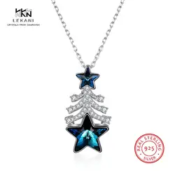 LEKANI кристаллы от Swarovski ожерелье 925 Рождественская пентаграмма подарок кулон ожерелье 2018 модное выпускное Женское Ожерелье