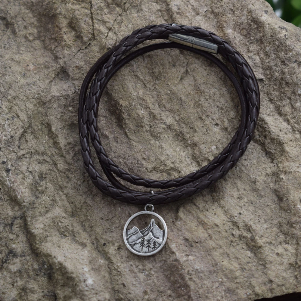 SanLan украшение поход на открытом воздухе подарки прекрасный сосновый браслет с деревом под горой Пешие прогулки ювелирные изделия