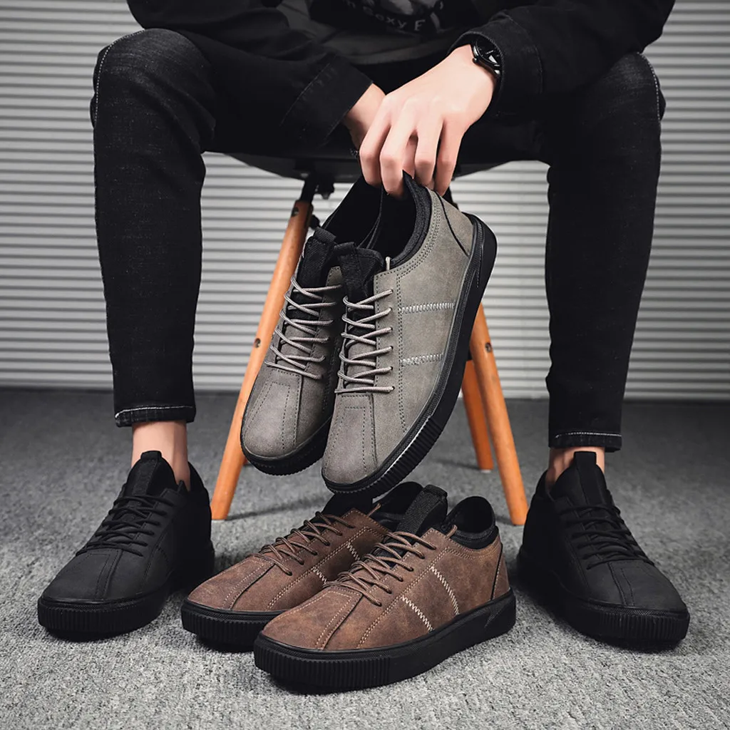 

men shoes 2019 spring summer Men's Casual lace up Comfortable Breathable Footwear Fashion Outdoor board Shoes Sneakers