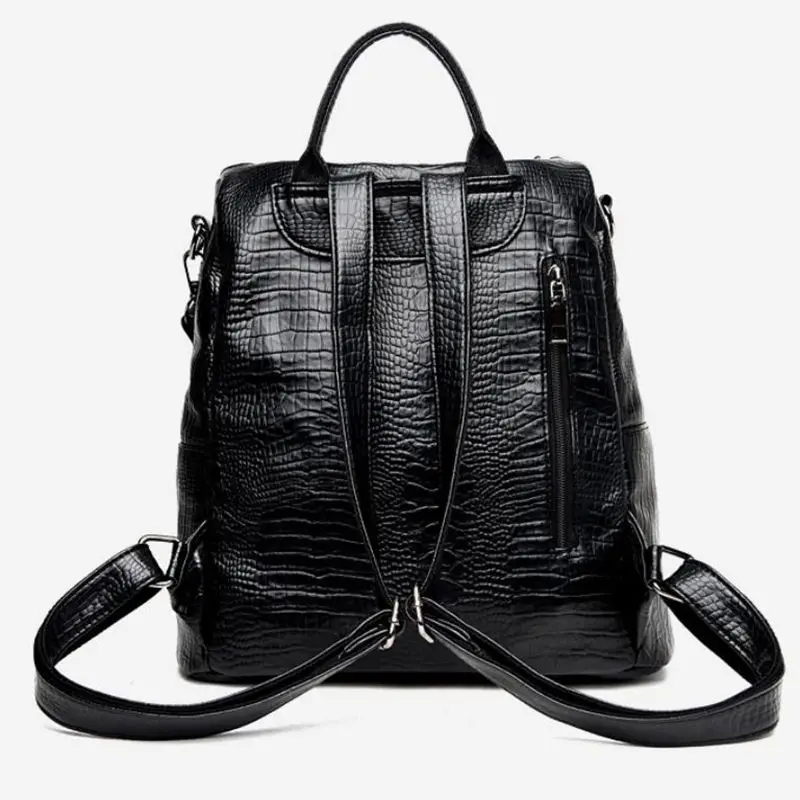 Рюкзак из искусственной кожи, женский рюкзак из крокодиловой кожи, школьные сумки, рюкзаки для студентов, женские дорожные сумки, кожаная посылка QT16