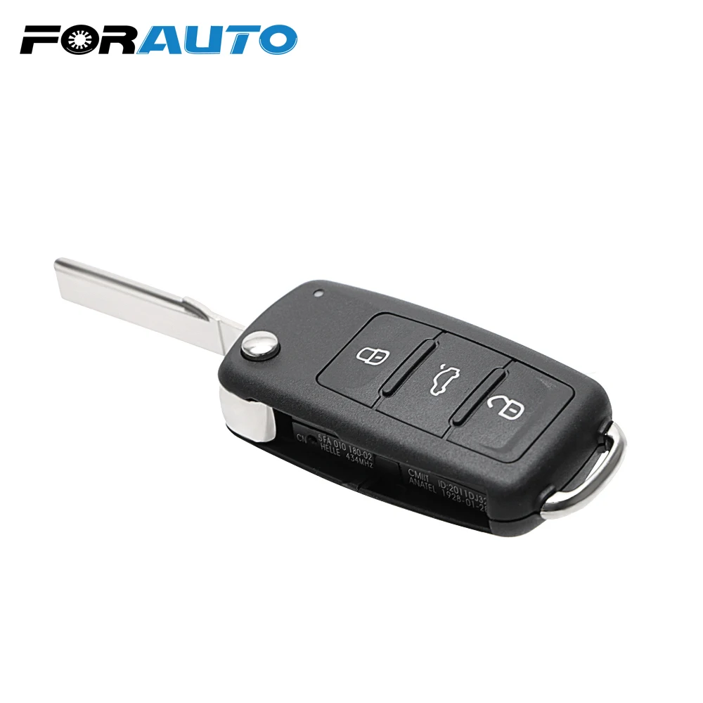 3 кнопки ключа автомобиля оболочки дистанционного флип для Beetle/Caddy/Eos/Golf/Jetta/Polo/Scirocco/Tiguan/Touran/UP для VW пустые ключи крышка чехол
