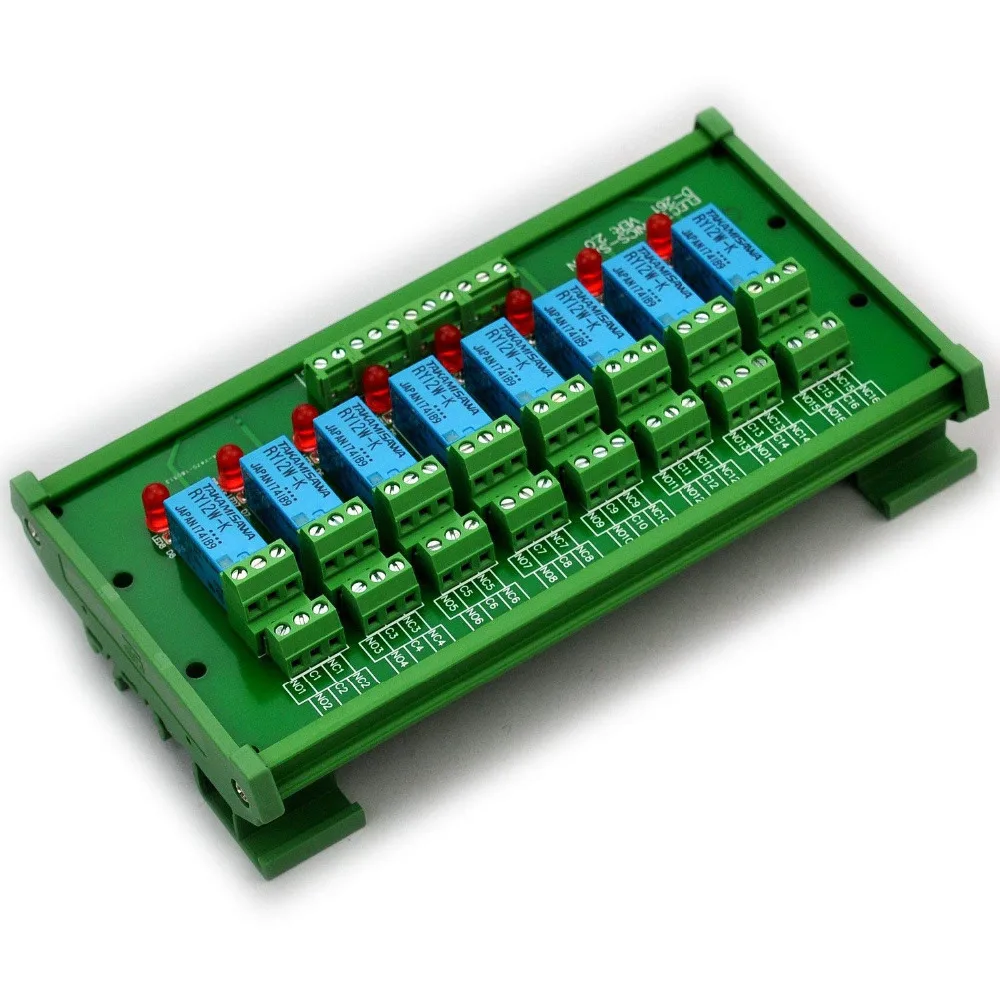 modulo-de-interface-de-rele-de-sinal-8-dpdt-de-montagem-de-trilho-din-salao-eletronico-tensao-de-operacao-12v-dc