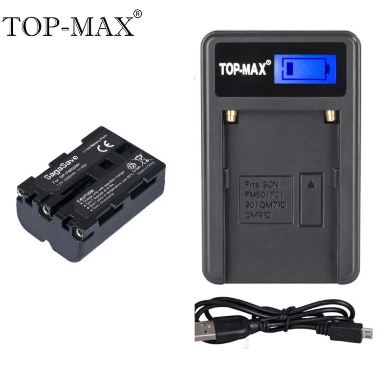 

TOP-MAX 7.2V 2000mAh NP-FM500H Digital Camera Battery+USB Charger+Cable For Sony A57 A58 A65 A77 A99 A550 A560 A580 DSLR-A800