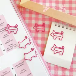 Свинья животных Розовый закрепить зажим для бумаги школьные офисные поставки Escolar Papelaria подарок канцелярские принадлежности